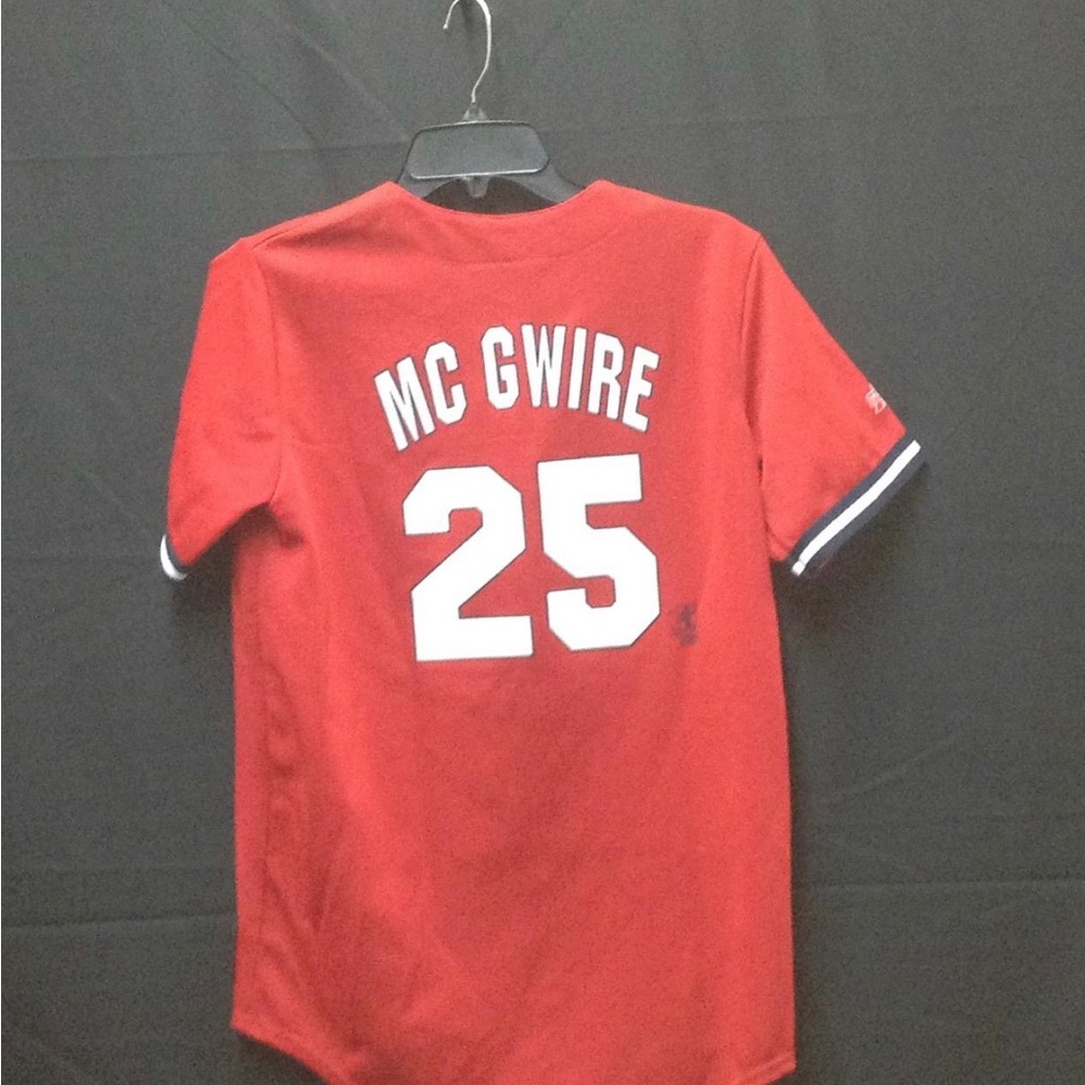 Mark McGwire youth XL majestic jersey with mark mcgwire hat